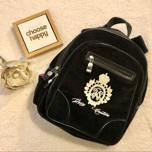 Juice Couture Black Velvet Backpack